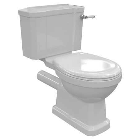 Bari Traditional Closed Coupled Open Back Toilet & Soft Close Seat