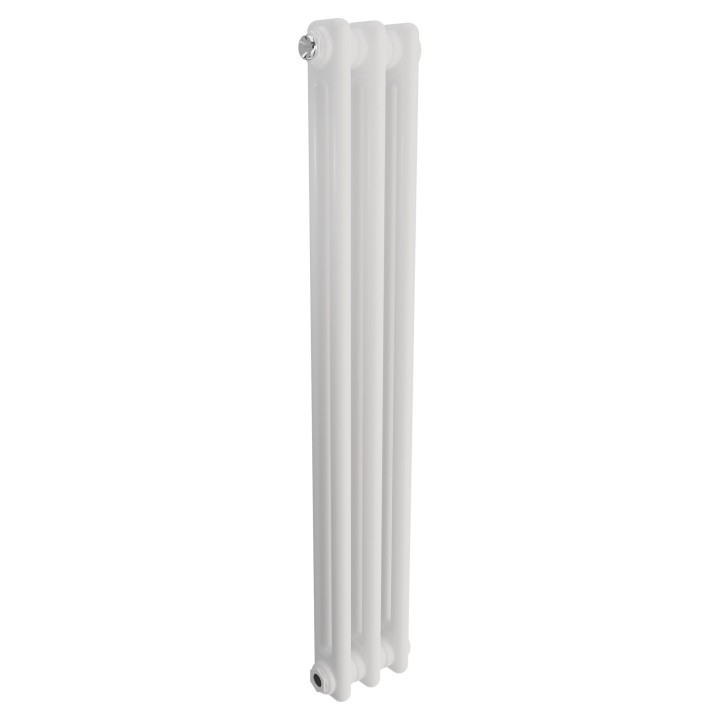 Korona 2 Column White Horizontal Radiators & Floor Mounts