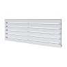 1250mm (w) x 440mm (h) Corwen Chrome Horizontal Radiator