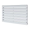 850mm (w) x 516mm (h) Corwen Chrome Horizontal Radiator