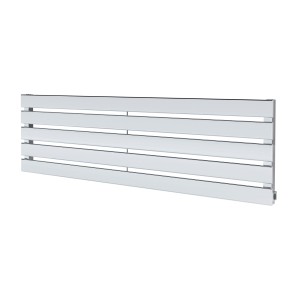 1250mm (w) x 360mm (h) Corwen Chrome Flat Panel Horizontal Radiator (5 Sections)
