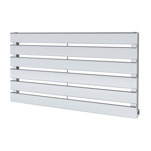 850mm (w) x 440mm (h) Corwen Chrome Flat Panel Horizontal Radiator (6 Sections)
