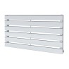 850mm (w) x 440mm (h) Corwen Chrome Horizontal Radiator