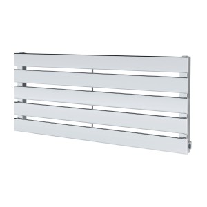 850mm (w) x 360mm (h) Corwen Chrome Flat Panel Horizontal Radiator (5 Sections)