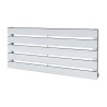 850mm (w) x 360mm (h) Corwen Chrome Horizontal Radiator
