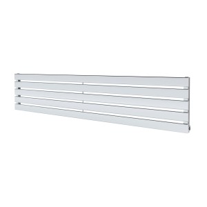1850mm (w) x 360mm (h) Corwen Chrome Flat Panel Horizontal Radiator (5 Sections)
