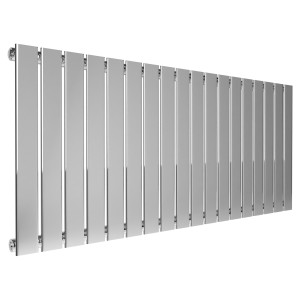 1364mm (w) x 600mm (h) Luna Chrome Radiator Horizontal Flat Panel (18 Sections)