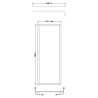 Wall Fixed 8mm Full Outer Framed Wetroom Screens 1850mm(H) - Brushed Bronze (Includes x1 Wall Bracket) - 8 Sizes
