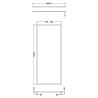 Wall Fixed 8mm Full Outer Framed Wetroom Screens 1850mm(H) - Brushed Pewter (Includes x1 Wall Bracket) - 8 Sizes