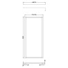 Wall Fixed 8mm Full Outer Framed Wetroom Screens 1850mm(H) - Brushed Pewter (Includes x1 Wall Bracket) - 8 Sizes