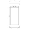 Wall Fixed 8mm Full Outer Framed Wetroom Screens 1850mm(H) - Brushed Pewter (Includes x1 Wall Bracket) - 8 Sizes