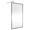 Wall Fixed 8mm Full Outer Framed Wetroom Screens 1850mm(H) - Brushed Pewter (Includes x1 Wall Bracket) - 8 Sizes