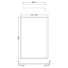 Wall Fixed 8mm Full Outer Framed Wetroom Screens 1850mm(H) - Brushed Pewter (Includes x1 Wall Bracket) - 8 Sizes
