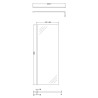 Wall Fixed 8mm Wetroom Shower Screens 1850mm(H) - Brushed Bronze (Includes x1 Wall Bracket) - 11 Sizes