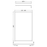 Wall Fixed 8mm Outer Framed Wetroom Screens 1850mm(H) - Brushed Bronze (Includes x1 Wall Bracket) - 8 Sizes