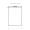 Wall Fixed 8mm Outer Framed Wetroom Screens 1850mm(H) - Brushed Bronze (Includes x1 Wall Bracket) - 8 Sizes