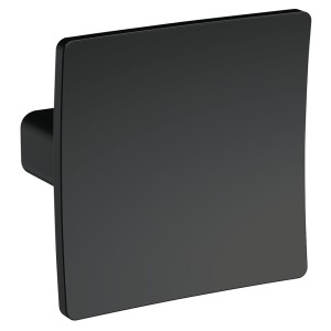 Square Dished Knob Handle - Matt Black