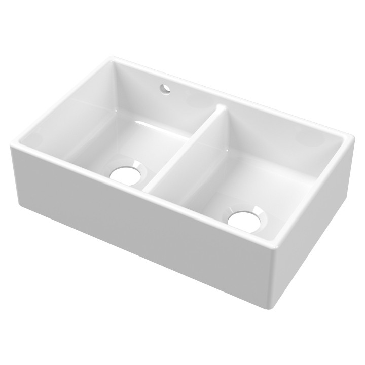 Fireclay Butler Sink  with Stepped Weir & Overflows 795mm(w) x 500mm(d) x 220mm(h)