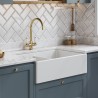 Fireclay Butler Sink  with Stepped Weir & Overflows 795mm(w) x 500mm(d) x 220mm(h)