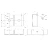 Traditional Fireclay Double Bowl Butler Sink 795mm(w) x 500mm(d) x 220mm(h)
