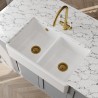 Traditional Fireclay Double Bowl Butler Sink 795mm(w) x 500mm(d) x 220mm(h)