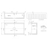 Fireclay Butler Sink  with Ledge, Grid & Chopping Board 795mm(w) x 460mm(d) x 220mm(h)