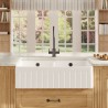 Fireclay Double Bowl Butler Sink  with Ledge 795mm(w) x 460mm(d) x 220mm(h)