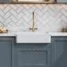 Fireclay Butler Over Mount Sink with Overflow 595mm(w) x 460mm(d) x 200mm(h)