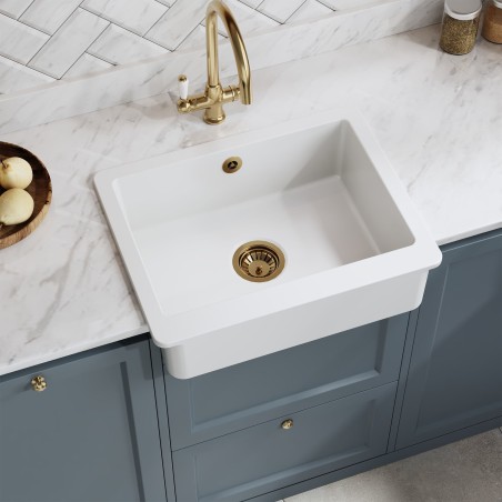 Fireclay Butler Over Mount Sink with Overflow 595mm(w) x 460mm(d) x 200mm(h)