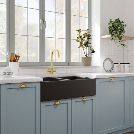Black Fireclay Butler Sink 795mm(w) x 500mm(d) x 220mm(h)