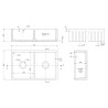 Fluted Fireclay Butler Sink Stepped Weir 795mm(w) x 500mm(d) x 220mm(h)