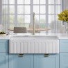 Fluted Fireclay Butler Sink with Ledge 795mm(w) x 460mm(d) x 220mm(h)