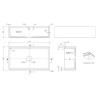 Fluted Fireclay Butler Sink with Ledge, Grid & Chopping Board 795mm(w) x 460mm(d) x 220mm(h)