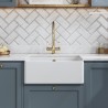 Fireclay Butler Sink Square Back 595mm(w) x 450mm(d) x 220mm(h)