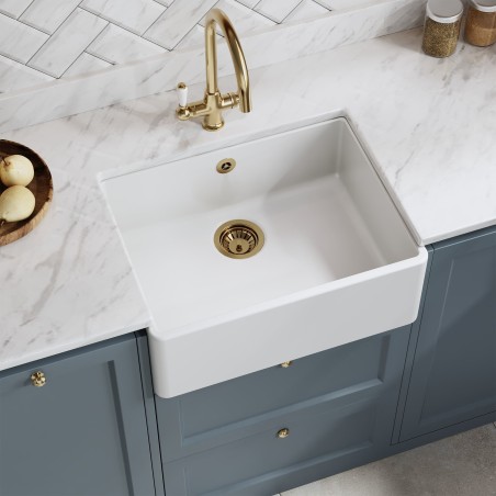 Fireclay Butler Sink Square Back 595mm(w) x 450mm(d) x 220mm(h)