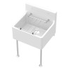 Fireclay Cleaner Sink with Grid & Legs 455mm(w) x396mm(d) x 362mm(h)