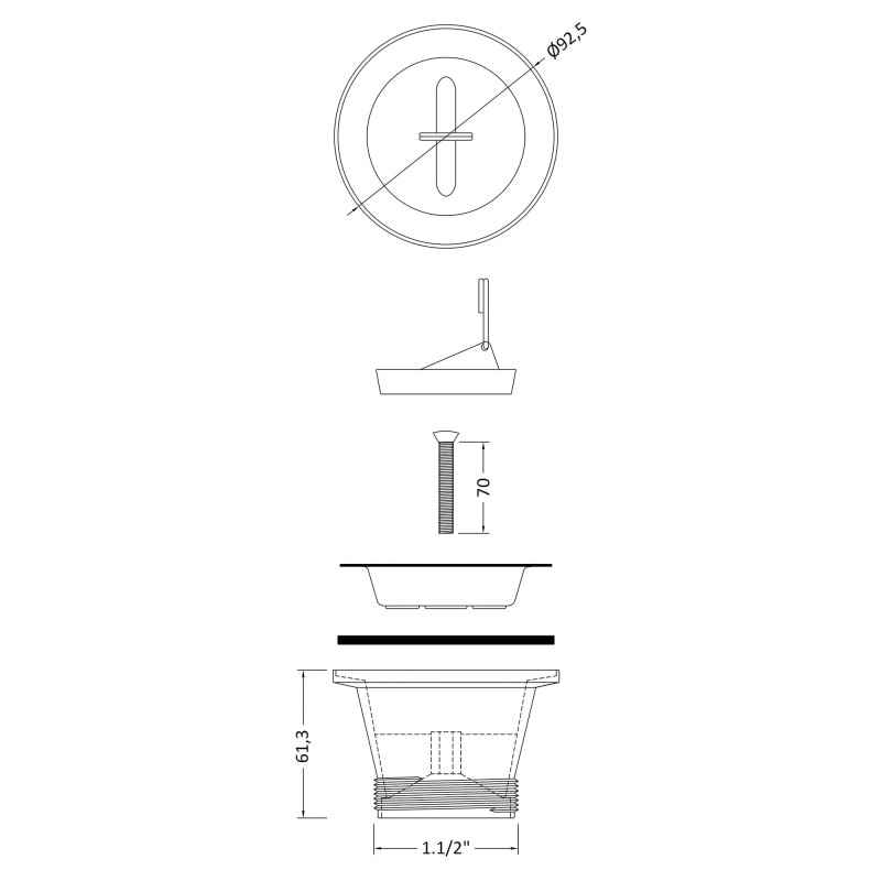 Cleaner Sink Waste and Plug
