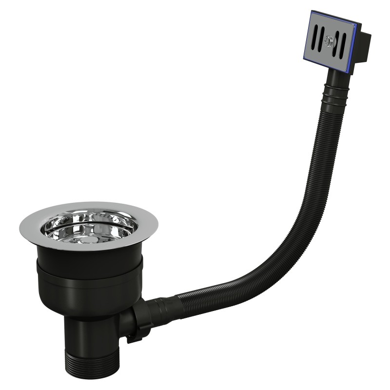 TOP-FIX Kitchen Strainer with Overflow - Chrome