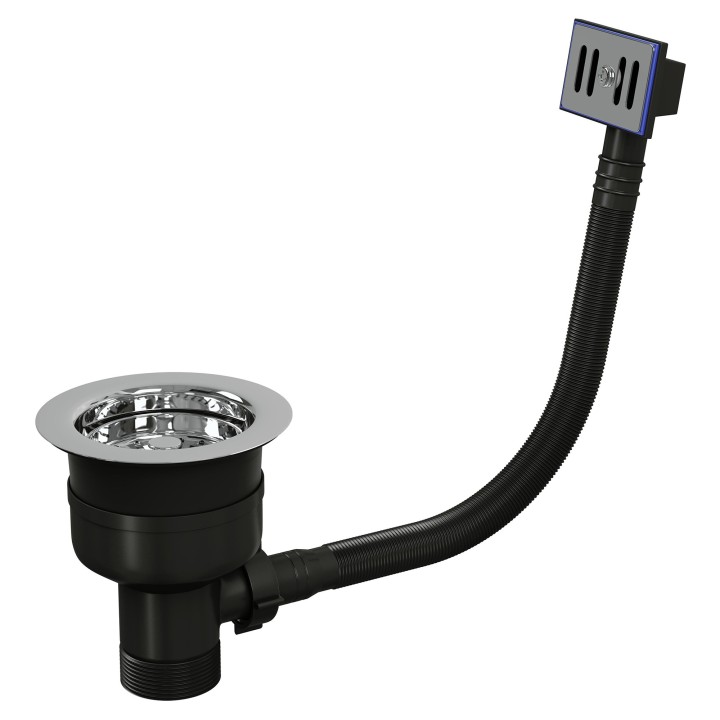 TOP-FIX Kitchen Strainer with Overflow - Chrome