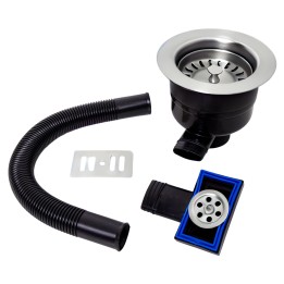 TOP-FIX Kitchen Strainer with Overflow - Chrome