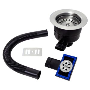 TOP-FIX Kitchen Strainer with Overflow - Chrome