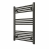 500mm  x 800mm  Straight Gunmetal Heated Bathroom Towel Rail