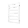 500mm (w) x 800mm (h) Lattice White Flat Panel Towel Rail Radiator