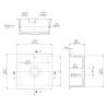 Fireclay Undermount Sink with Overflow 457mm(w) x 457mm(d) x 203mm(h)