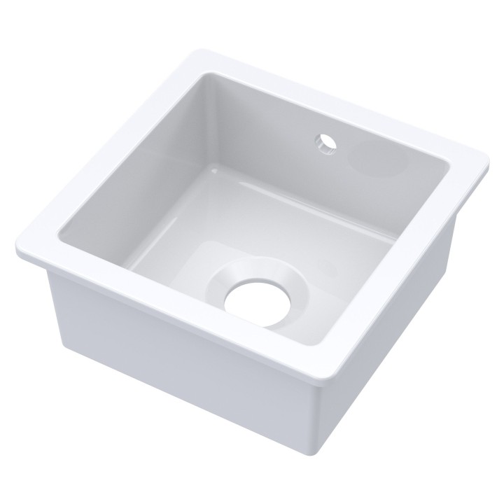 Fireclay Undermount Sink with Overflow 457mm(w) x 457mm(d) x 203mm(h)