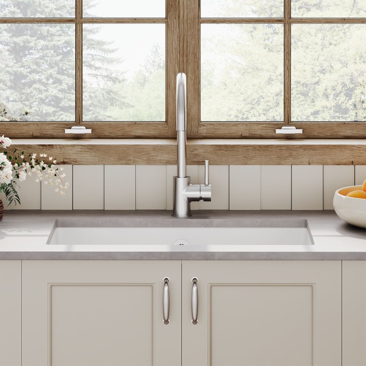 Fireclay Undermount Sink with Overflow 711mm(w) x 482mm(d) x 254mm(h)
