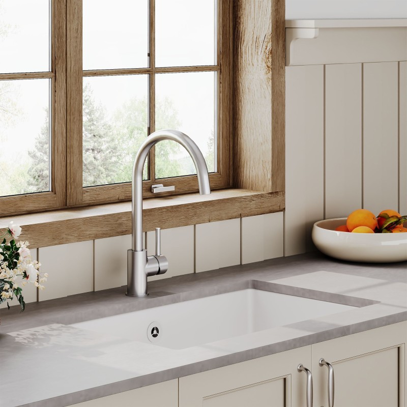 Fireclay Undermount Sink with Overflow 711mm(w) x 482mm(d) x 254mm(h)