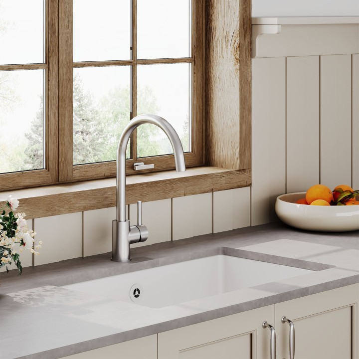Fireclay Undermount Sink with Overflow 711mm(w) x 482mm(d) x 254mm(h)