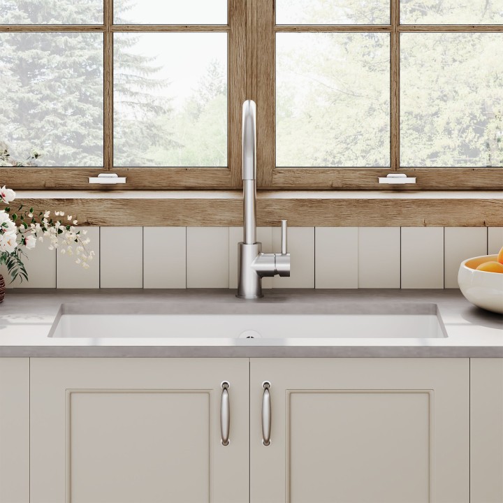 Fireclay Undermount Sink with Overflow 762mm(w) x 457mm(d) x 254mm(h)