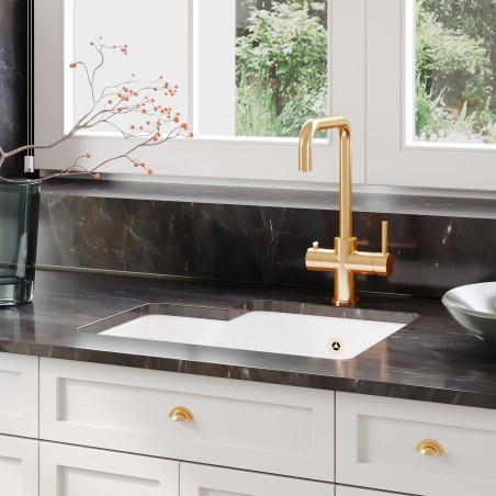 Fireclay Undermount Sink with Overflow 762mm(w) x 457mm(d) x 254mm(h)